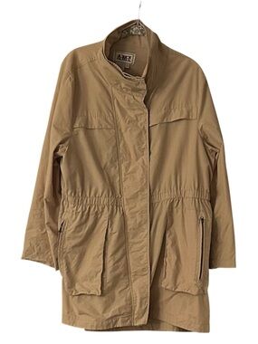 Ami Women's Tan Utility Jacket with Cinch Waist Size 1X